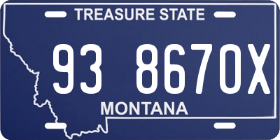 MT license plate 938670X