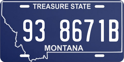 MT license plate 938671B