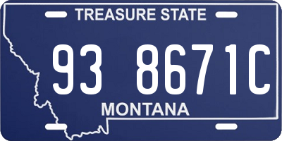MT license plate 938671C