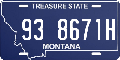 MT license plate 938671H