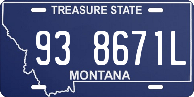 MT license plate 938671L