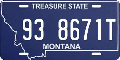 MT license plate 938671T