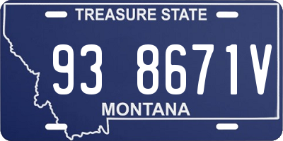MT license plate 938671V