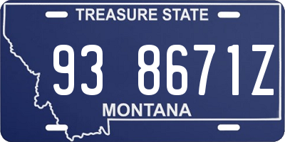 MT license plate 938671Z