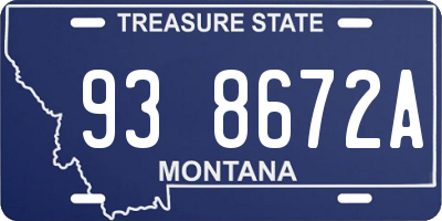 MT license plate 938672A