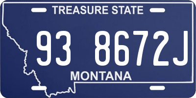 MT license plate 938672J