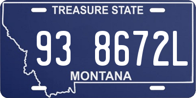 MT license plate 938672L