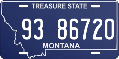 MT license plate 938672O
