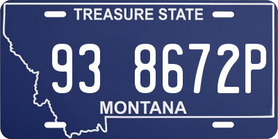 MT license plate 938672P