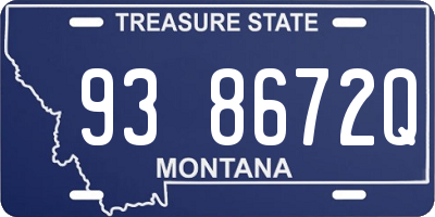 MT license plate 938672Q