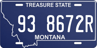 MT license plate 938672R