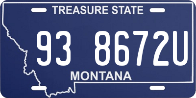 MT license plate 938672U