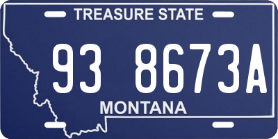 MT license plate 938673A