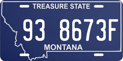 MT license plate 938673F