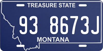 MT license plate 938673J
