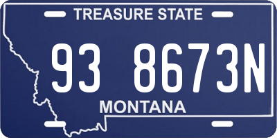 MT license plate 938673N
