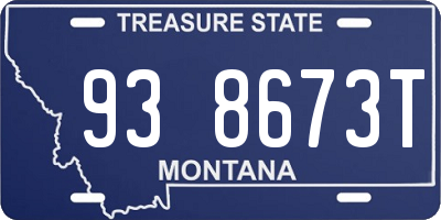 MT license plate 938673T