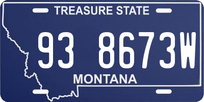 MT license plate 938673W