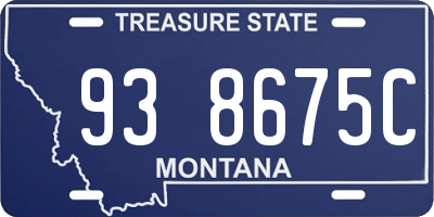 MT license plate 938675C