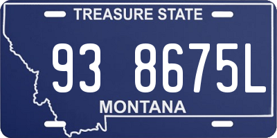 MT license plate 938675L