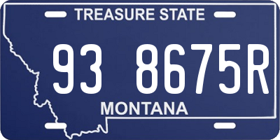 MT license plate 938675R