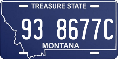 MT license plate 938677C