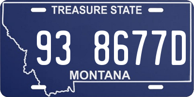 MT license plate 938677D