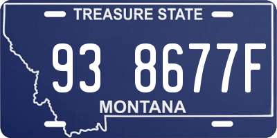 MT license plate 938677F
