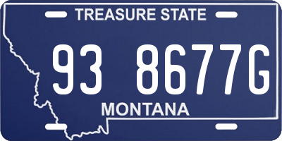 MT license plate 938677G