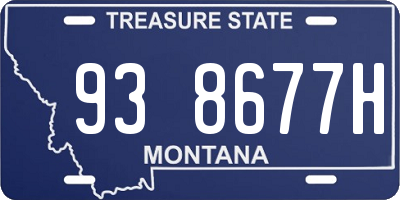 MT license plate 938677H