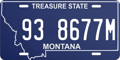 MT license plate 938677M