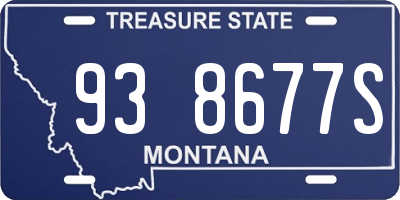 MT license plate 938677S