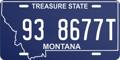 MT license plate 938677T