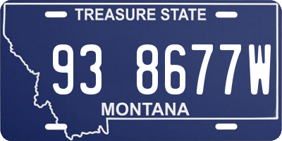 MT license plate 938677W