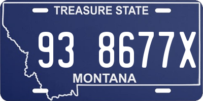 MT license plate 938677X