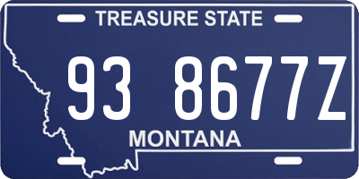 MT license plate 938677Z