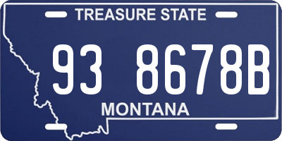 MT license plate 938678B
