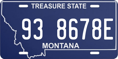 MT license plate 938678E