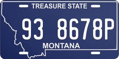 MT license plate 938678P