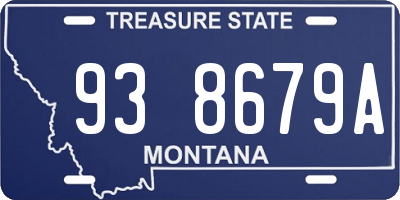 MT license plate 938679A
