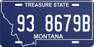 MT license plate 938679B