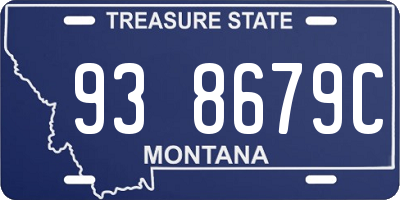 MT license plate 938679C