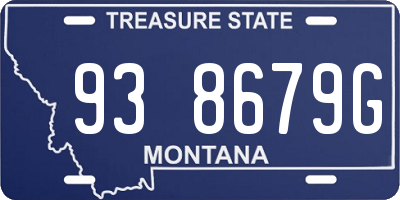 MT license plate 938679G