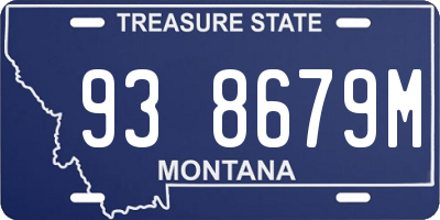 MT license plate 938679M