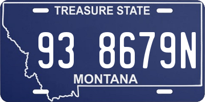 MT license plate 938679N