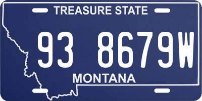 MT license plate 938679W