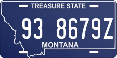 MT license plate 938679Z