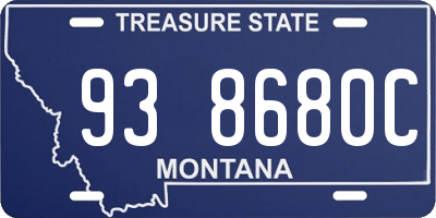 MT license plate 938680C