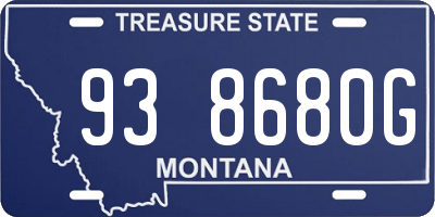 MT license plate 938680G