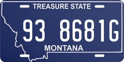MT license plate 938681G